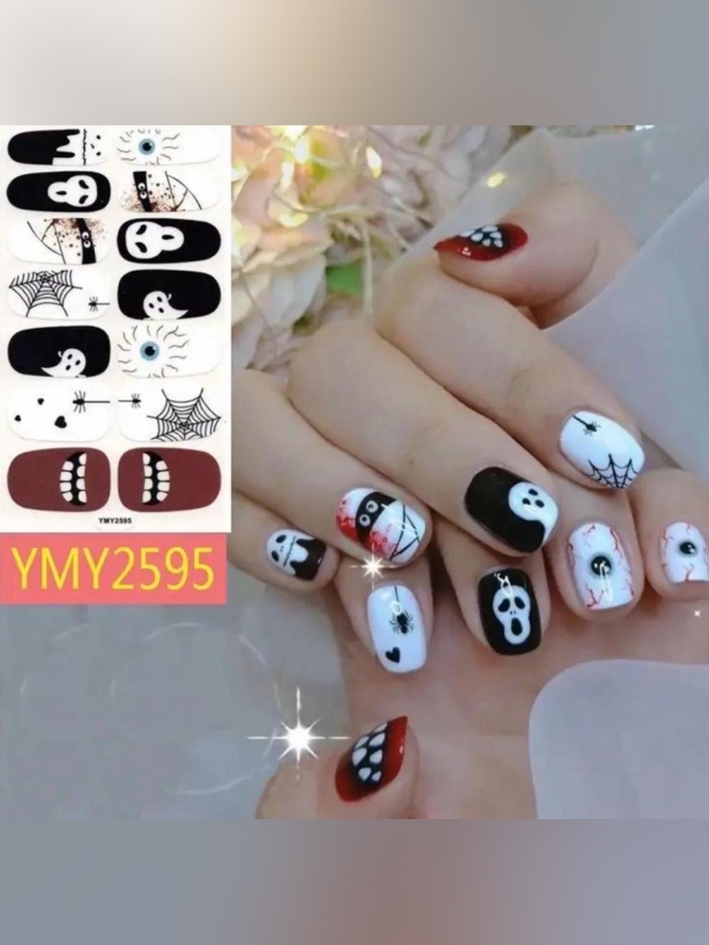 $2 Halloween Ghost & Spider Nail Wraps $2 WITH ANY $10 ORDER OR MORE